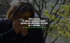 Influenza e virus respiratori, quasi un milione di casi in 7 giorni