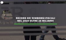 Record dei rimborsi fiscali, nel 2025 oltre 26 miliardi