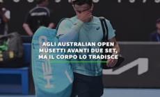 Agli Australian Open Musetti avanti due set, ma il corpo lo tradisce