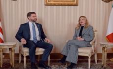 Il vicepresidente Usa Vance ricevuto da Meloni