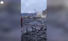 Iran, detriti e macerie nella stazione di polizia a Eyevan