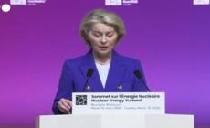 Von der Leyen: "200 milioni di euro per sostenere investimenti in tecnologie nucleari"