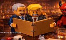 Trump e Netanyahu in stile Lego nella propaganda di guerra iraniana