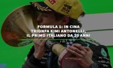 Formula 1: in Cina trionfa Kimi Antonelli, il primo italiano da 20 anni