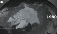 La mappa animata del Polo Nord con lo scioglimento dei ghiacci marini artici
