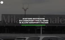 Scattano restrizioni sui carburanti per gli aerei in alcuni aeroporti italiani