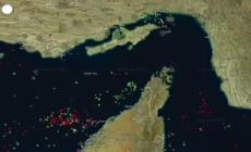 Il traffico marittimo intorno allo Stretto di Hormuz durante il cessate il fuoco