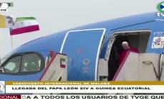 Papa Leone XIV arriva in Guinea Equatoriale, accolto dal presidente Obiang