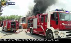 Incendio a San Polo di Torrile,  si attendono i risultati dell'analisi della qualit&agrave; dell'aria&nbsp;- Video 