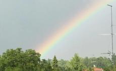 Dopo temporali e grandine... ecco l'arcobaleno