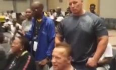 Schwarzenegger aggredito alle spalle con un calcio - Video