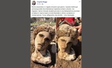 Scavi sotto il Campidoglio, emerge la testa di una statua romana