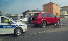 Scontro auto-bici in via San Leonardo 