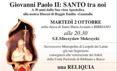 Una reliquia di Giovanni Paolo II sarà esposta in chiesa 