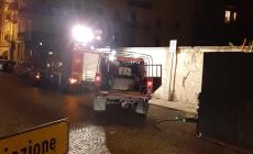 Incendio in via Padre Onorio: vigili del fuoco al lavoro -Foto