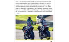 Valentino Rossi su Facebook: "Forza Nicky siamo tutti con te"