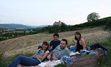 Picnic in vigna con prodotti tipici parmigiani