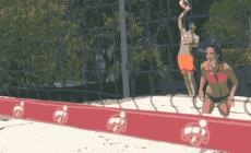 Partita di beachvolley all'Aqualena 