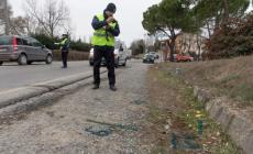 I lampioni sulla Massese dove è morto Filippo