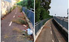 I Monnezzari di Parma 'colpiscono' ancora: pulita la ciclabile di via Europa - Foto