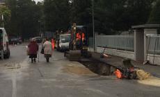 Guasto in via Vitruvio: San Lazzaro  senz'acqua