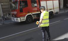 Crolla un tetto in  via Repubblica