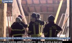 Via Repubblica, cede un tetto - Video
