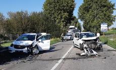 Frontale a Sorbolo: tre feriti e lunghe code