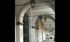 Degrado sotto i portici dell'ospedale vecchio 
