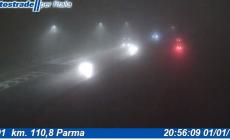 Nebbia nel Parmense: visibilità 90 metri in A1