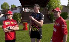Se Leclerc e Vettel vanno a lezione di rugby dalle Zebre - Video