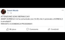 Carnevale di Sorbolo rinviato a domenica prossima
