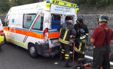 Due incidenti in Autocisa, tamponata ambulanza borgotarese a Citerna: tre feriti