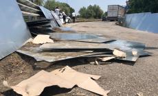 Camion perde carico di lastre di metallo: chiusa la tangenziale Nord