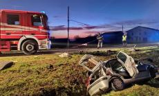 San Secondo, auto fuori strada: una persona ferita (Video)