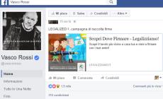 Cannabis legale, Vasco torna  alla carica su facebook 