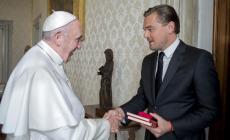 Di Caprio dal Papa (e parla in italiano)