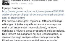 Corso di pop, Rossana Casale: "Addio Parma, con amarezza"