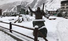 Neve a bassa quota in Valle d'Aosta