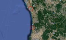 Due trombe d'aria marine al largo della costa livornese