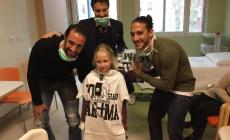 I giocatori del Parma all'ospedale