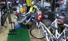 Spaccano la vetrina e se ne vanno con 15 bici 