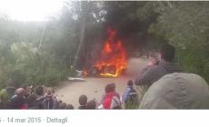 Tragedia nel rally, pilota morto tra le fiamme