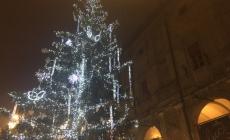 Acceso l'albero di Natale in piazza