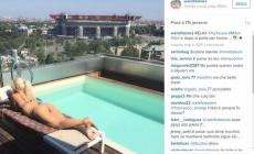 Wanda Nara, bikini e vista San Siro