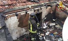 Felegara, distrutto dal fuoco un  sottotetto 