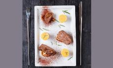 Guanciale di vitello brasato con cioccolato