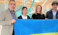 Fidenza, l'esibizione di Olena, la campionessa fuggita dall'Ucraina