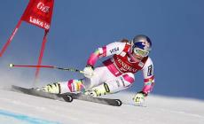 Vonn nella storia, podio di Merighetti