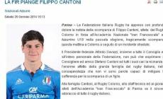 Cantoni, il ricordo del Rugby Colorno